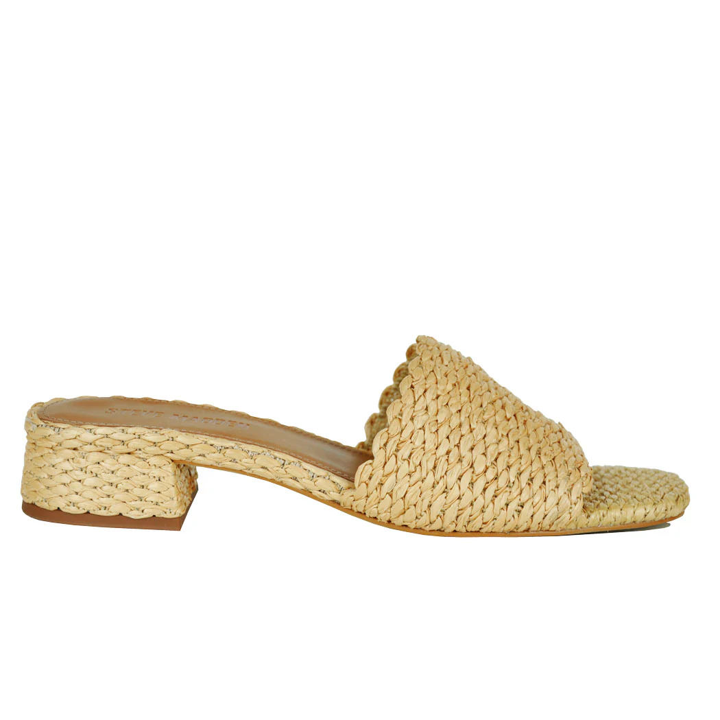 Montgomery Raffia Block Heel Slide - Image 2
