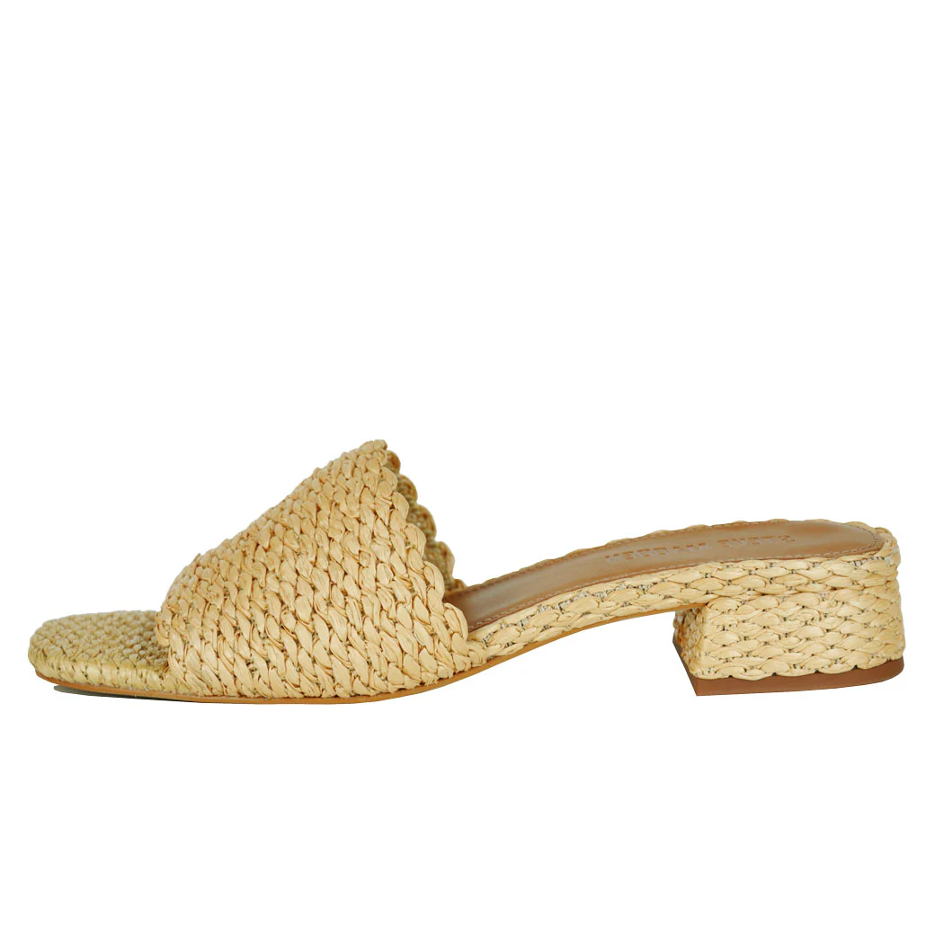 Montgomery Raffia Block Heel Slide - Image 4