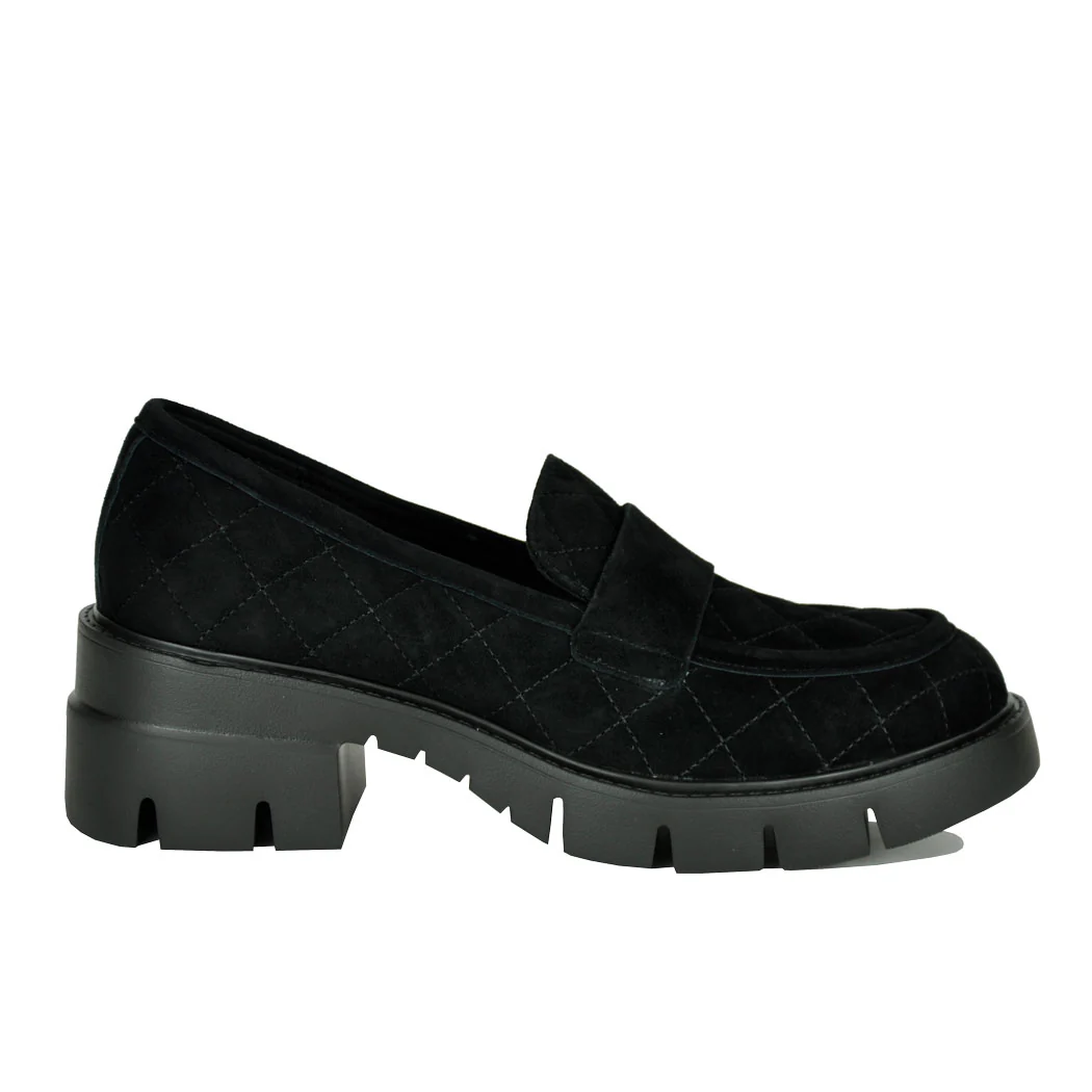 Narda Suede Quilted Lug Loafer - Image 2