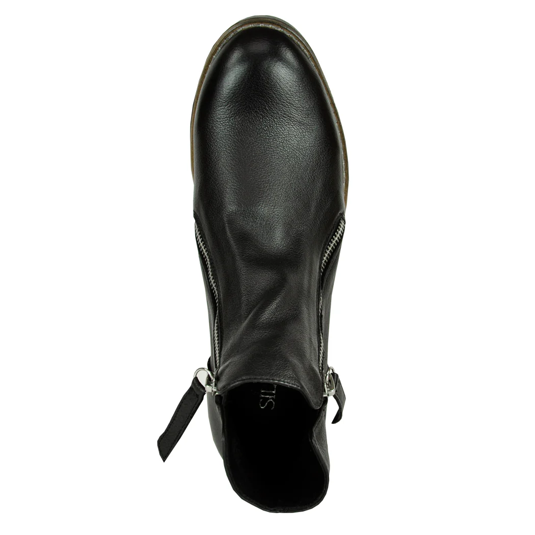 Nene Leather Wedge Zip Boot - Image 3