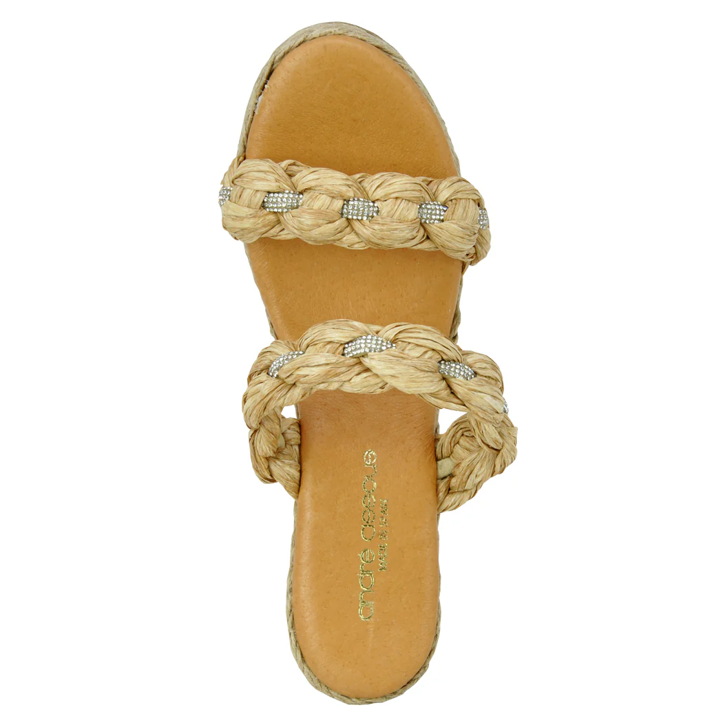 Nolita Raffia Crystal Wedge Slide - Image 3