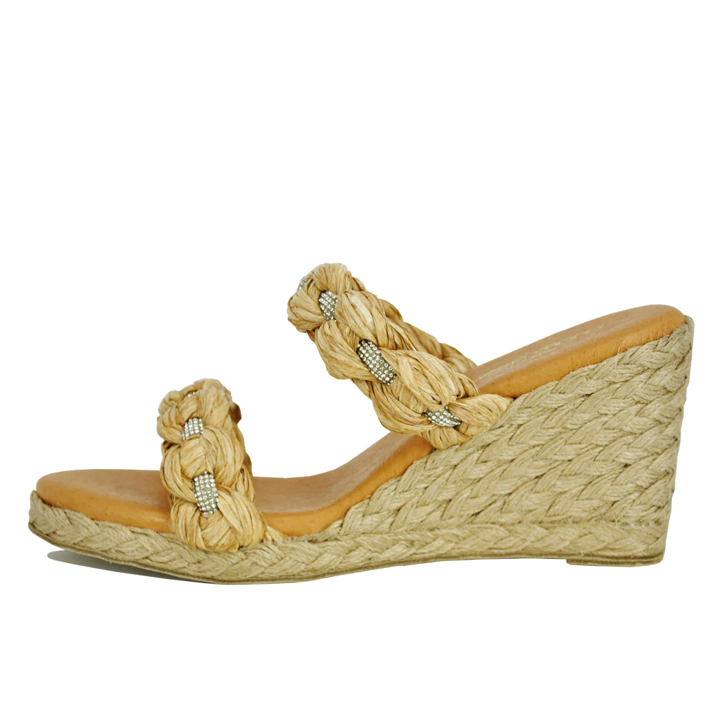 Nolita Raffia Crystal Wedge Slide - Image 4
