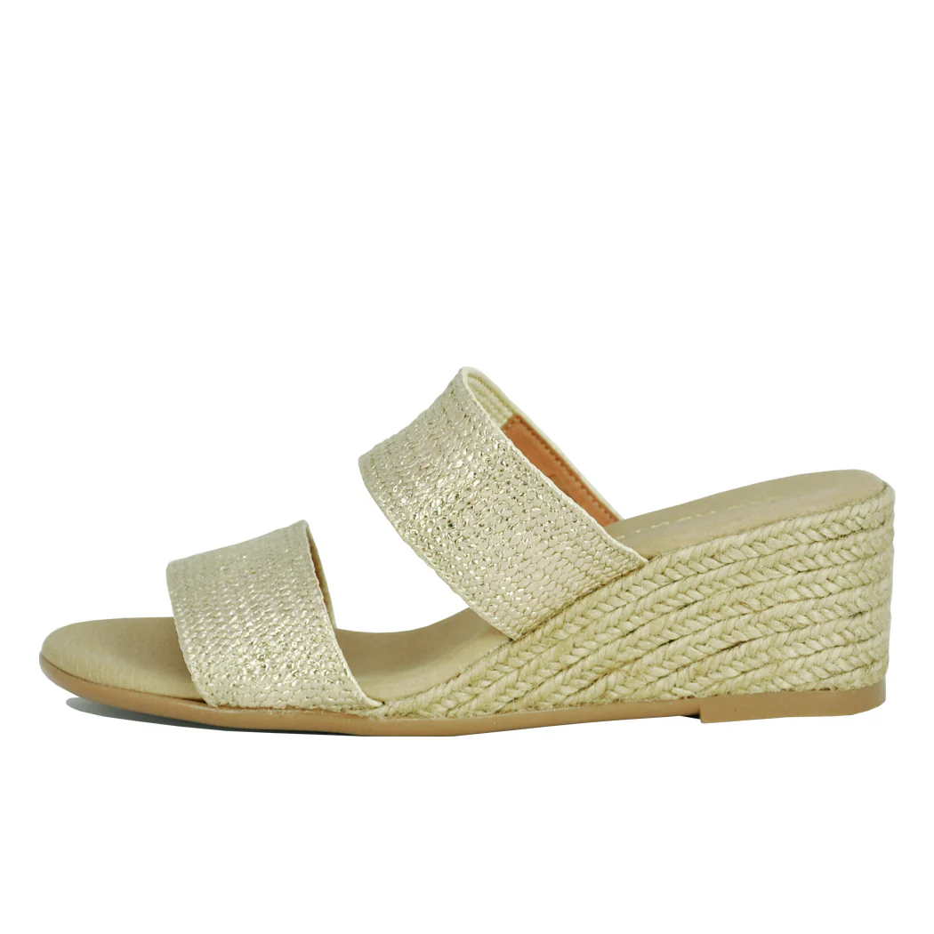 Paisley Metallic Leather Espadrille Wedge - Image 4