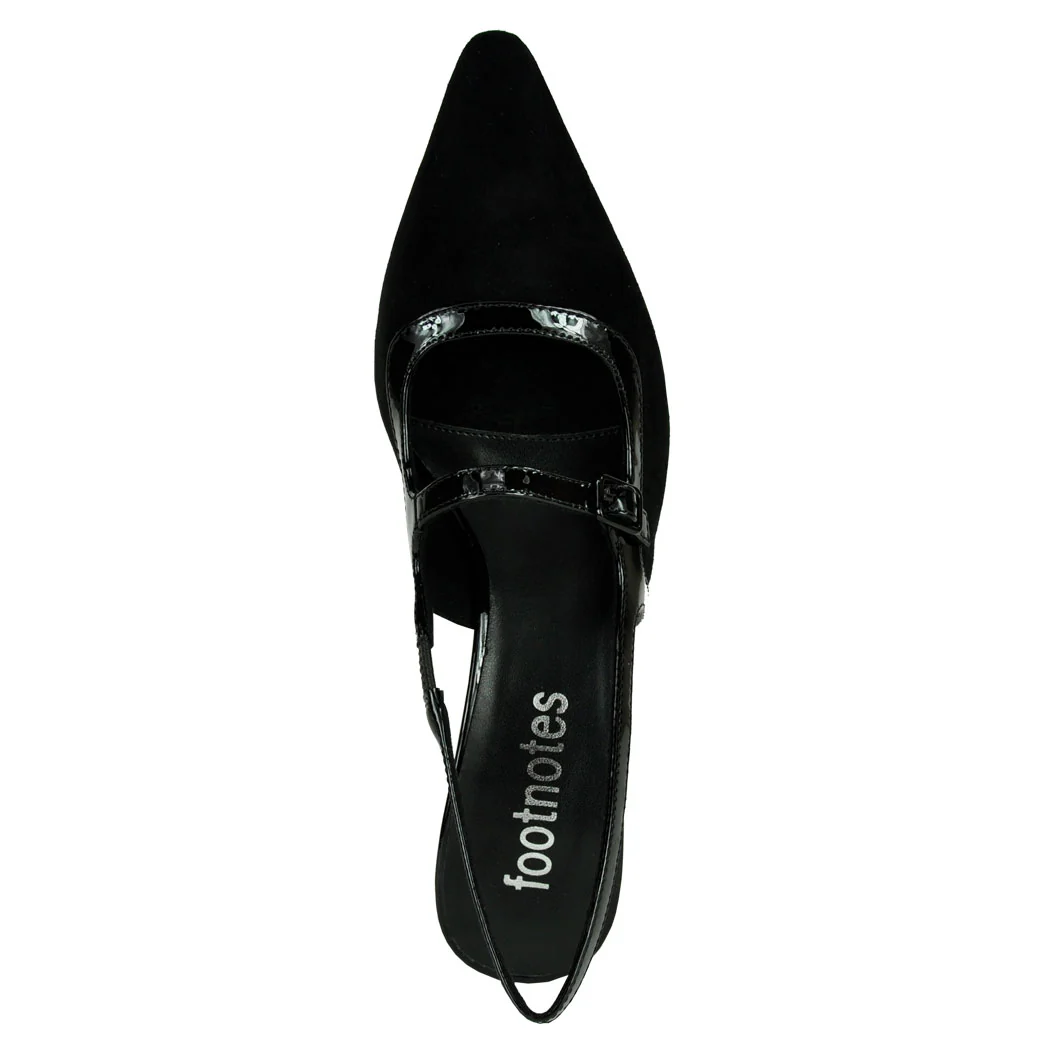 Payge Suede Patent Heel Sling - Image 3