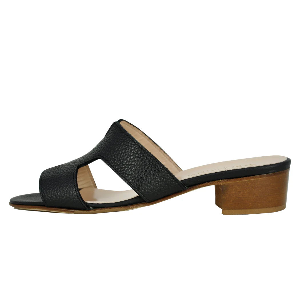 Perri Leather Low Heel Slide - Image 4