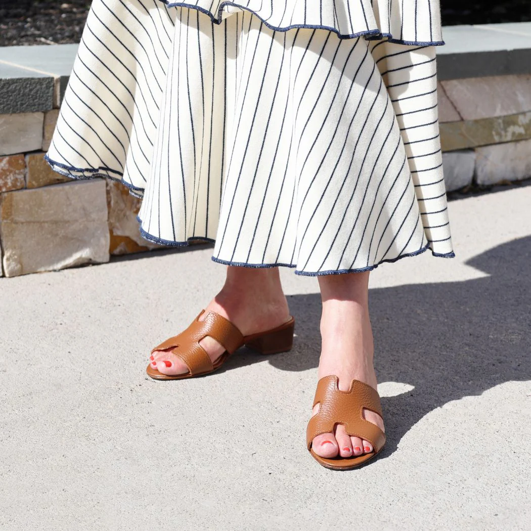 Perri Leather Low Heel Slide - Image 2