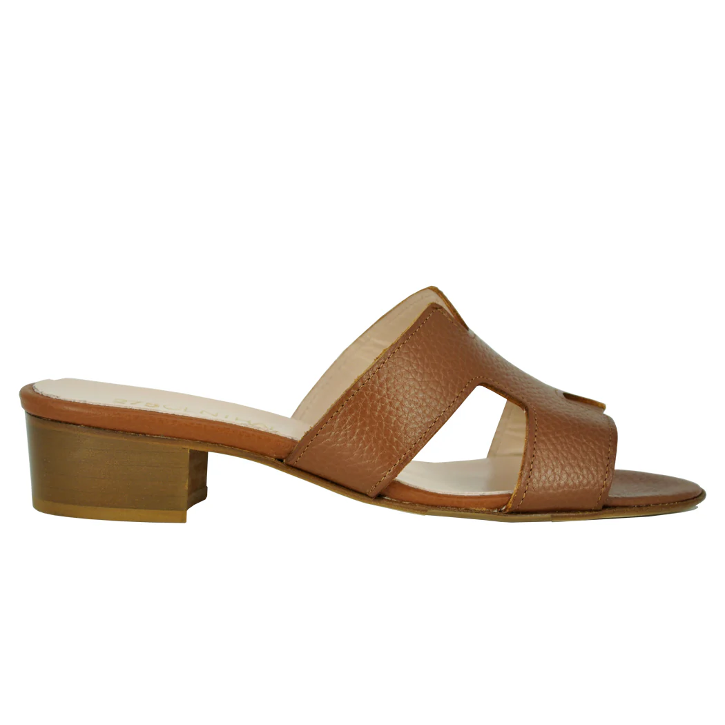 Perri Leather Low Heel Slide - Image 3