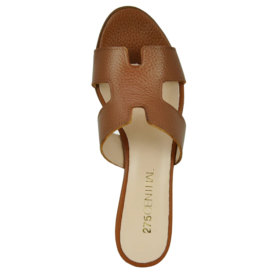 Perri Leather Low Heel Slide - Image 4