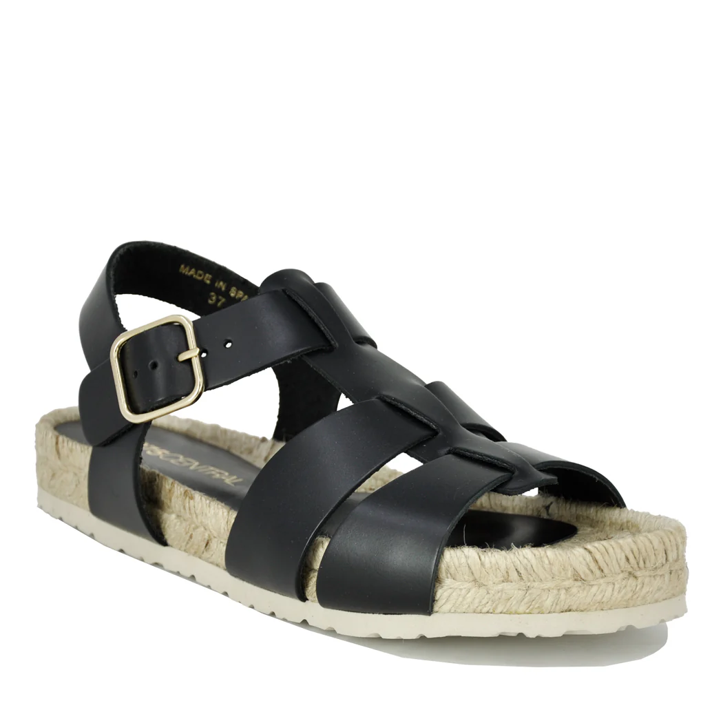 Pickle Leather Espadrille Footbed Sandal