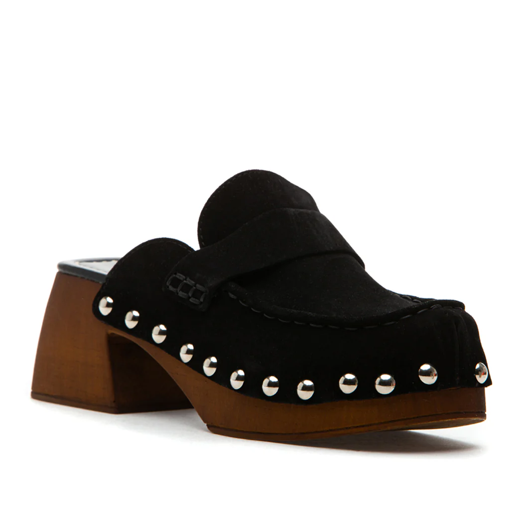 Pierre Suede Wood Clog