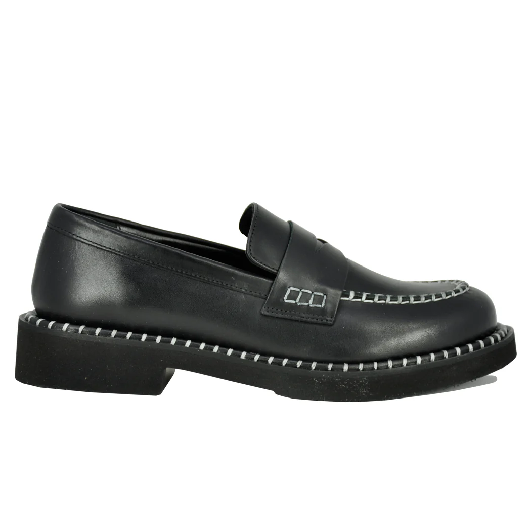 Potter Leather White Stitch Loafer - Image 3