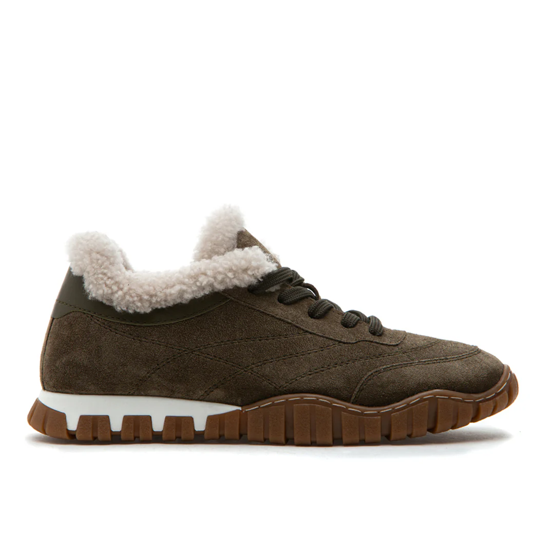 Qutie Suede Fur Lace Up Sneaker - Image 2