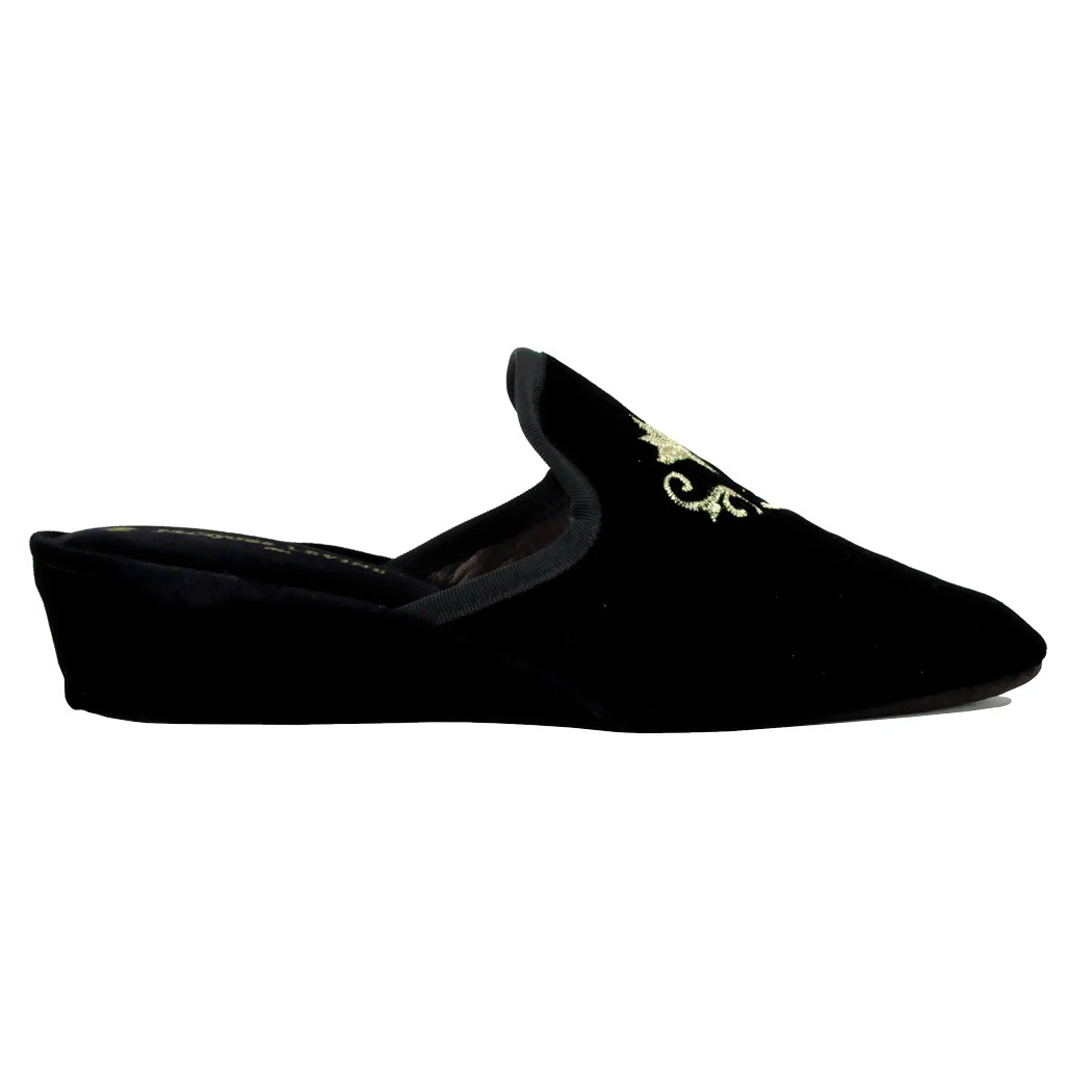 Royalty Velvet Crest Slipper - Image 2