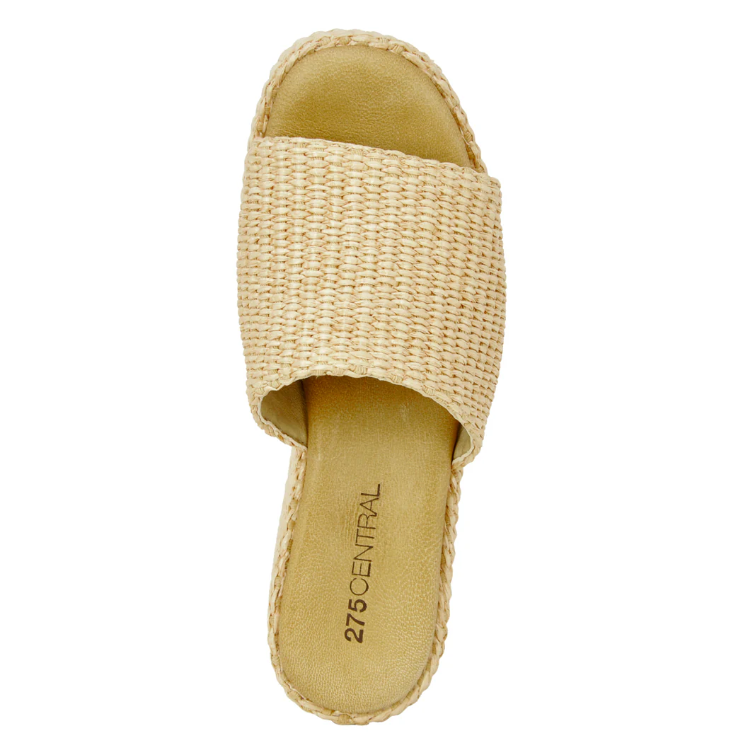 Sienna Raffia Wedge Slide - Image 3