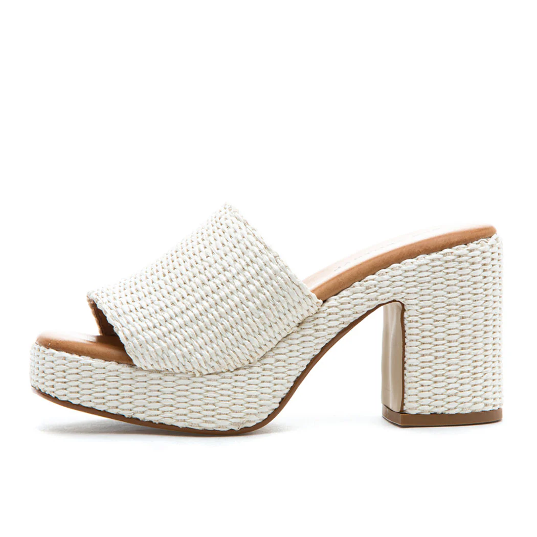 Skattebo Raffia Heel Platform Slide - Image 4