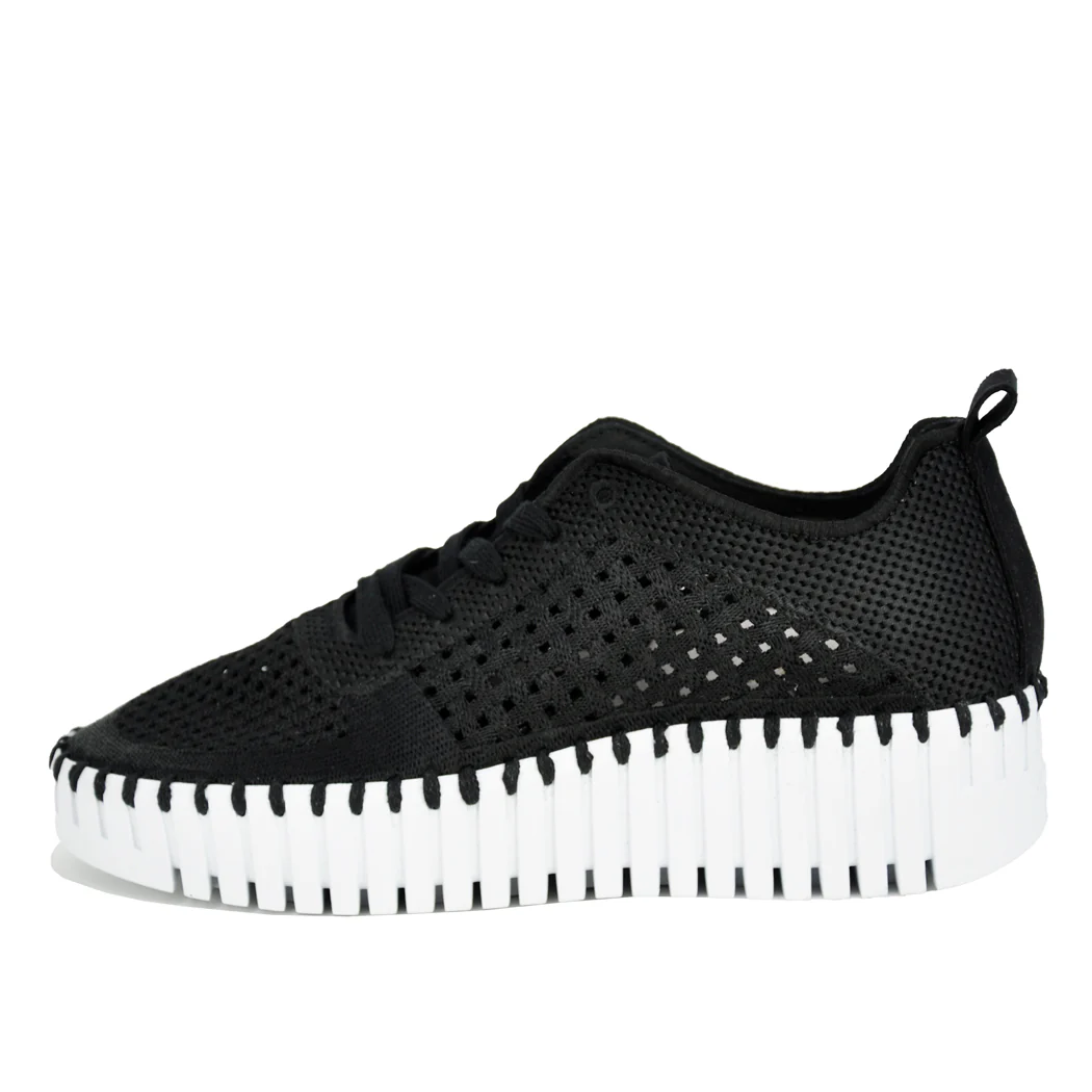 Tulip-4271 Knit Tie Platform Sneaker - Image 4