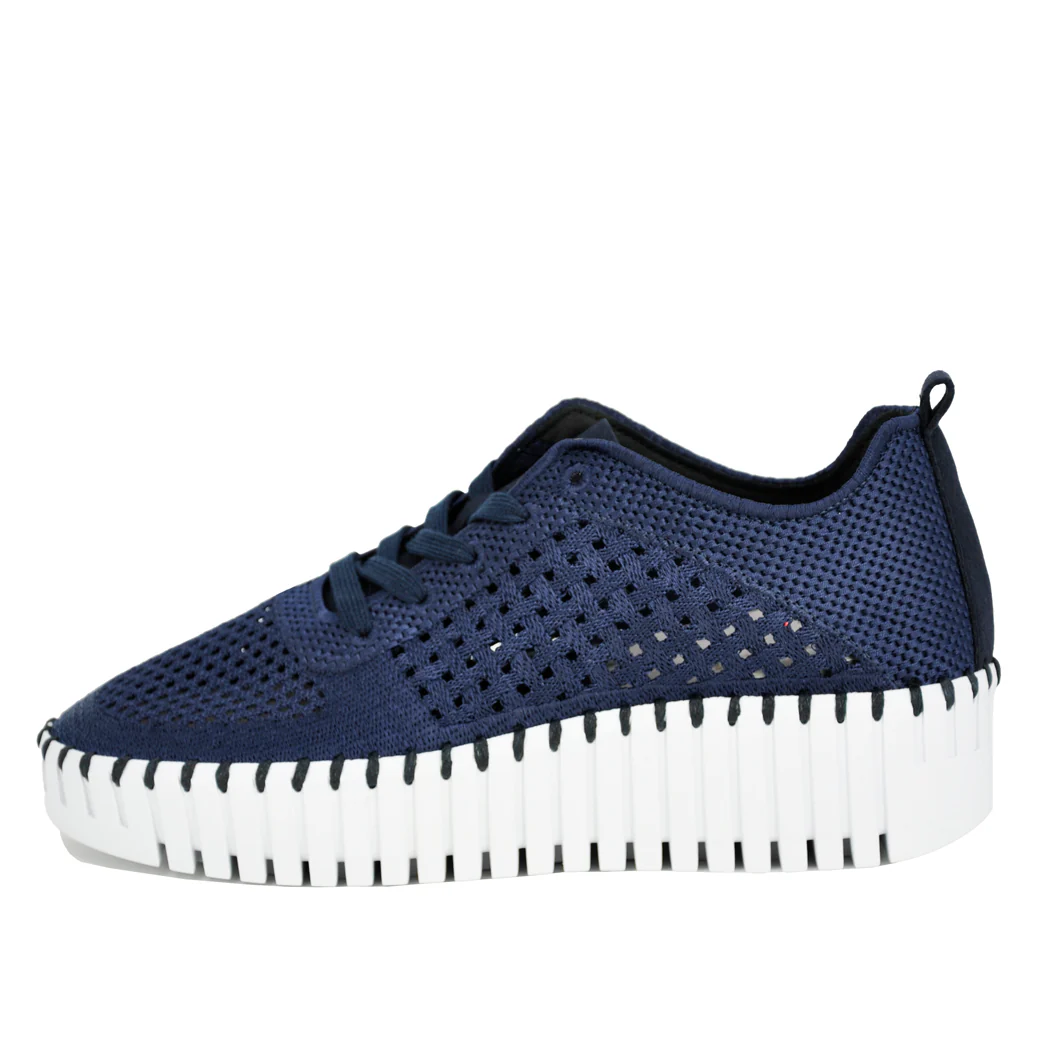 Tulip-4271 Knit Tie Platform Sneaker - Image 4