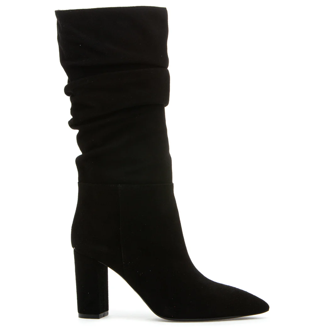 Violet Suede Heel Slouch Boot - Image 2