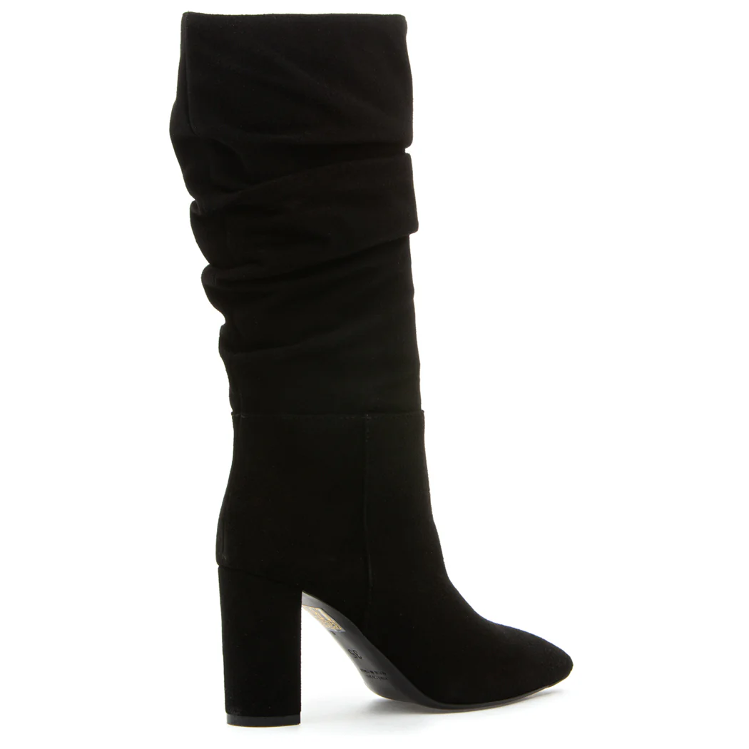 Violet Suede Heel Slouch Boot - Image 3