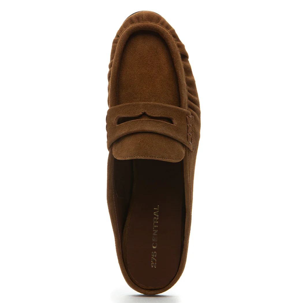Vivien Suede Flat Mule - Image 3