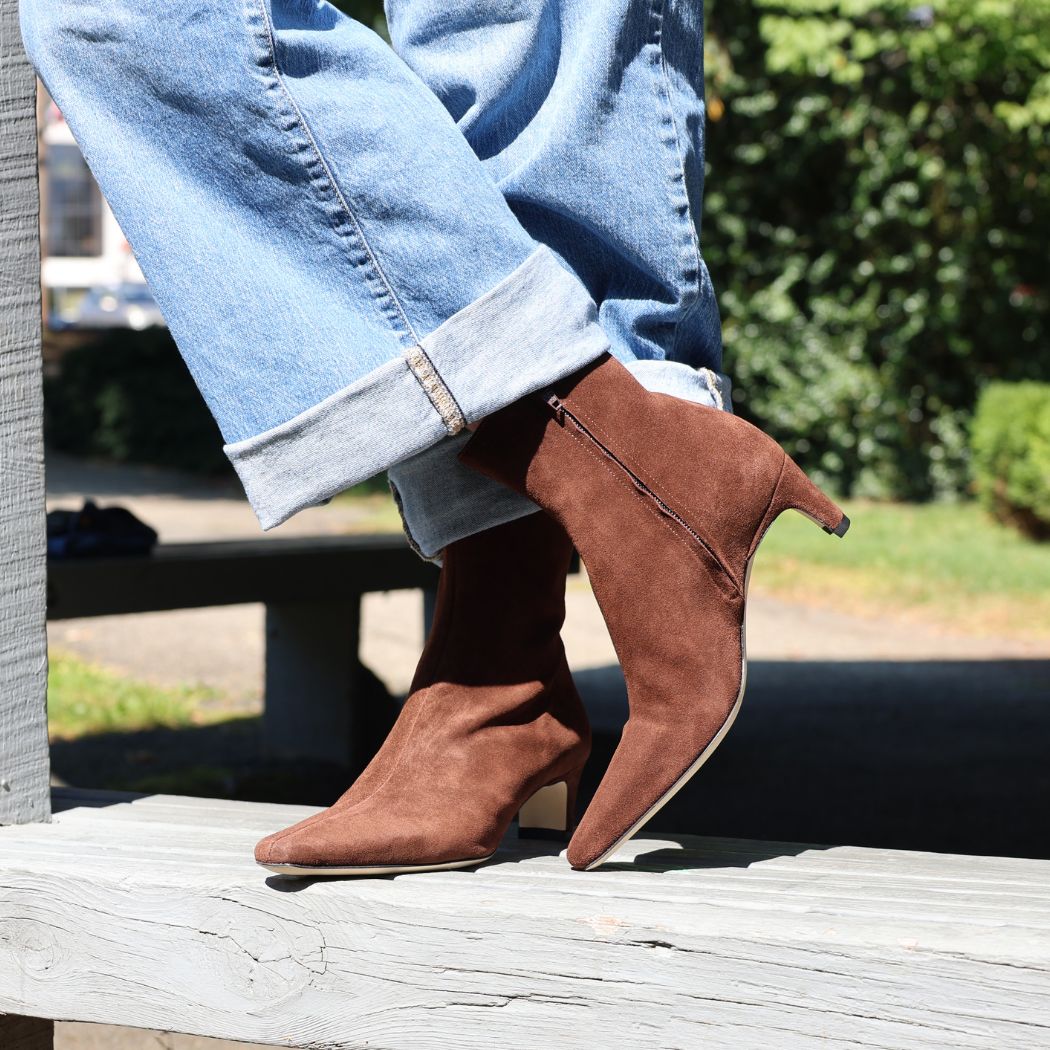 Wally-AnkleBoot Suede Ankle Heel Bootie - Image 2